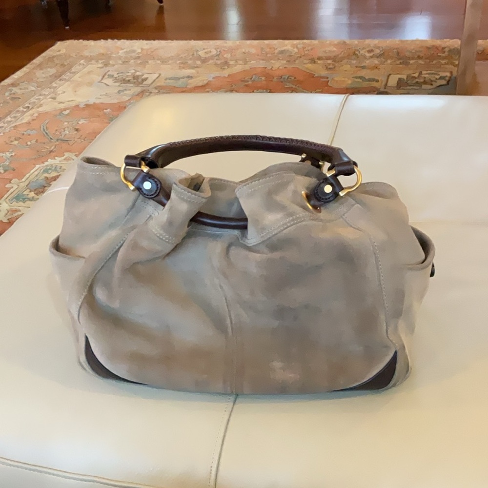 Elegant Taupe Leather Handbag